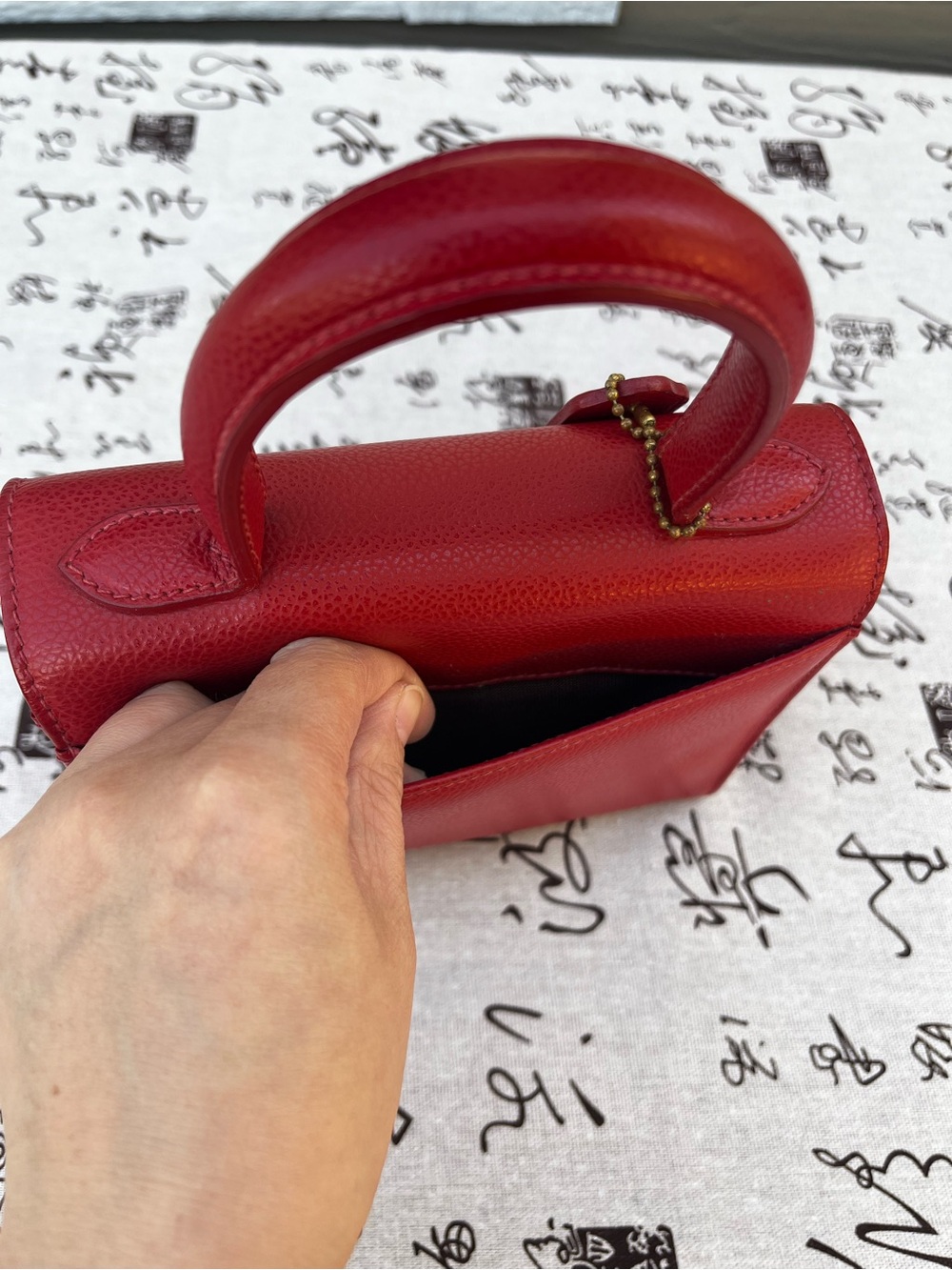 Coach MINI Vintage E6E 4413 Red Madison Gracie Leather Handbag - Made in Italy - Picture 15 of 16